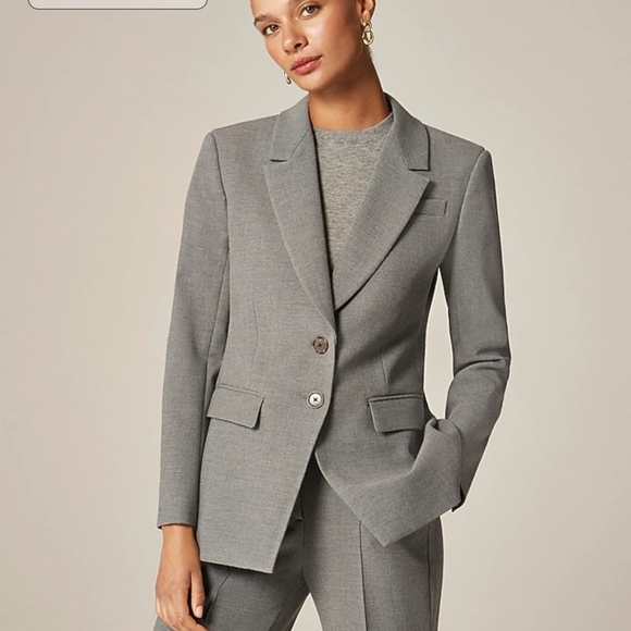 J Crew Madelyn blazer in four-season stretch CC289 Size 4 NWT Graphite - Picture 2 of 14
